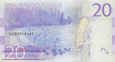 Schweden - 20  Kronor (#069b_UNC)