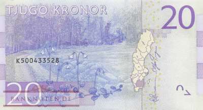 Schweden - 20  Kronor (#069c_UNC)