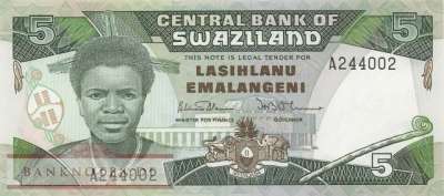 Swaziland - 5  Emalangeni (#014a_UNC)