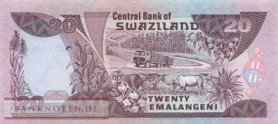 Swaziland - 20  Emalangeni (#017a_UNC)