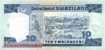 Swaziland - 10 Emalangeni (#024a_UNC)