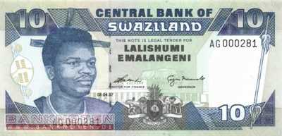 Swaziland - 10  Emalangeni (#024b_UNC)