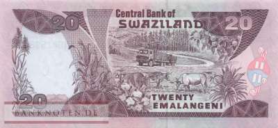 Swaziland - 20  Emalangeni (#025c_UNC)