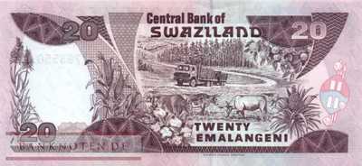 Swaziland - 20  Emalangeni (#025c_UNC)