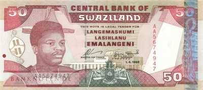 Swaziland - 50  Emalangeni (#026a_UNC)