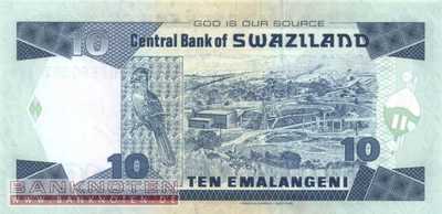 Swaziland - 10  Emalangeni (#029c_UNC)