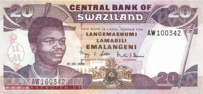 Swaziland - 20 Emalangeni (#030c_UNC)