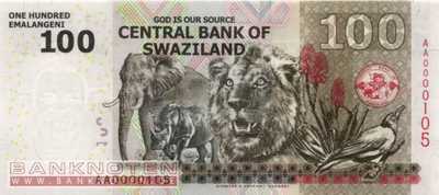 Swaziland - 100  Emalangeni (#039a_UNC)