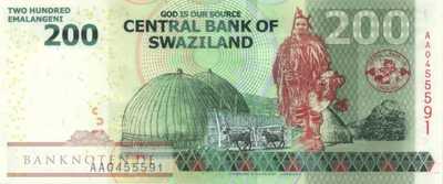 Swaziland - 200  Emalangeni (#040a_UNC)