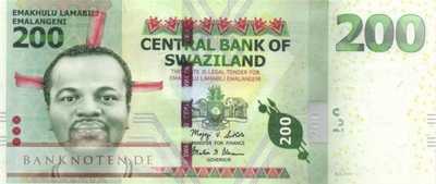 Swaziland - 200  Emalangeni (#040a_UNC)