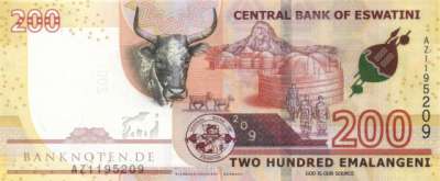 Swaziland - eSwatini - 200  Emalangeni - Replacement (#045R_UNC)