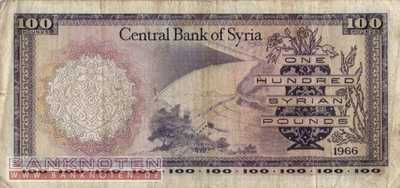 Syria - 100  Pounds (#098a_F)