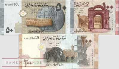 Syrien: 50 - 200 Pounds (3 Banknoten)