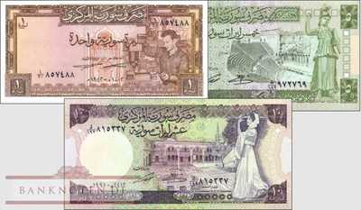 Syrien: 1 - 10 Pounds (3 Banknoten)