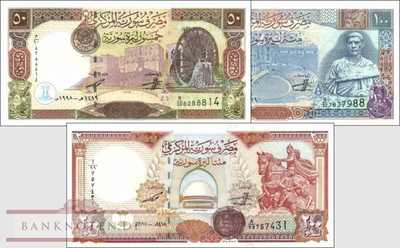Syrien: 50 - 200 Pounds (3 banknotes)