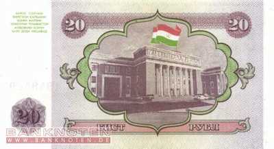 Tadschikistan - 20 Rubel (#004a_UNC)