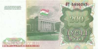 Tadschikistan - 200 Rubel (#007a_UNC)