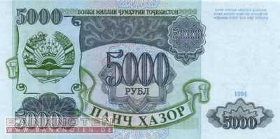 Tajikistan - 5.000  Rubel (#009_A_UNC)
