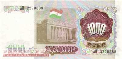 Tadschikistan - 1.000  Rubel (#009a_UNC)