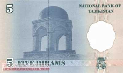 Tadschikistan - 5 Dirams (#011a_UNC)