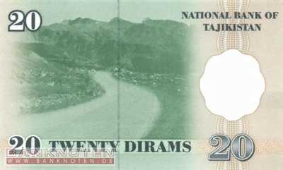 Tadschikistan - 20  Dirams (#012a-1_UNC)