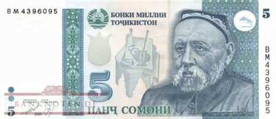 Tadschikistan - 5  Somoni (#015c_UNC)