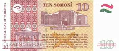 Tadschikistan - 10  Somoni (#016b_UNC)