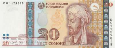 Tadschikistan - 20  Somoni (#017b_UNC)