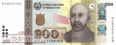 Tadschikistan - 200  Somoni (#021c_UNC)