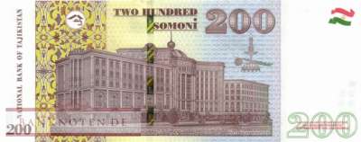 Tadschikistan - 200  Somoni (#021d_UNC)