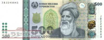 Tadschikistan - 500  Somoni (#022d_UNC)