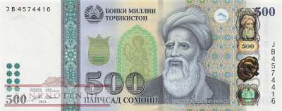 Tadschikistan - 500 Somoni (#022e_UNC)