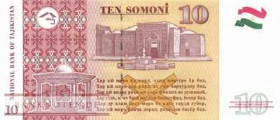 Tadschikistan - 10  Somoni (#024a_UNC)