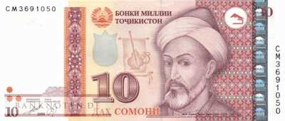 Tadschikistan - 10  Somoni (#024a_UNC)
