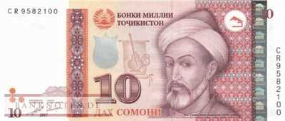 Tajikistan - 10  Somoni (#024b_UNC)