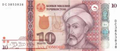 Tadschikistan - 10  Somoni (#024c_UNC)