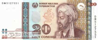 Tadschikistan - 20  Somoni (#025b_UNC)