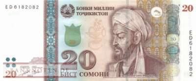 Tajikistan - 20  Somoni (#025e_UNC)