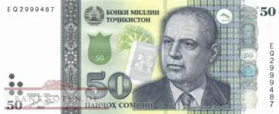 Tajikistan - 50  Somoni (#026d_UNC)