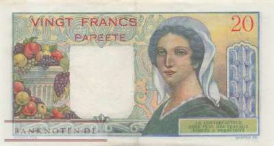 Tahiti - 20  Francs (#021c_XF)