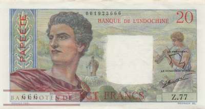 Tahiti - 20  Francs (#021c_XF)
