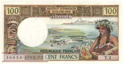 Tahiti - 100  Francs (#024b_UNC)
