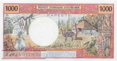 Tahiti - 1.000  Francs (#027d_UNC)