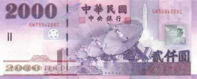 Taiwan - 2.000  Yüan (#1995_UNC)