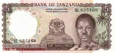 Tanzania - 5  Shilingi (#001a_UNC)
