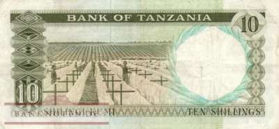 Tanzania - 10  Shillings (#002a_VF)