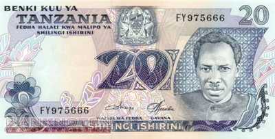 Tansania - 20  Shilingi (#007c_UNC)