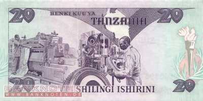 Tanzania - 20  Shilingi (#009_UNC)