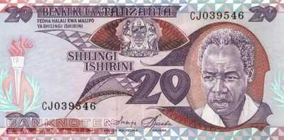 Tanzania - 20  Shilingi (#009_UNC)