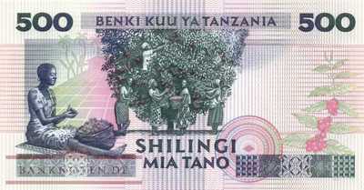 Tansania - 500  Shilingi (#021a_UNC)